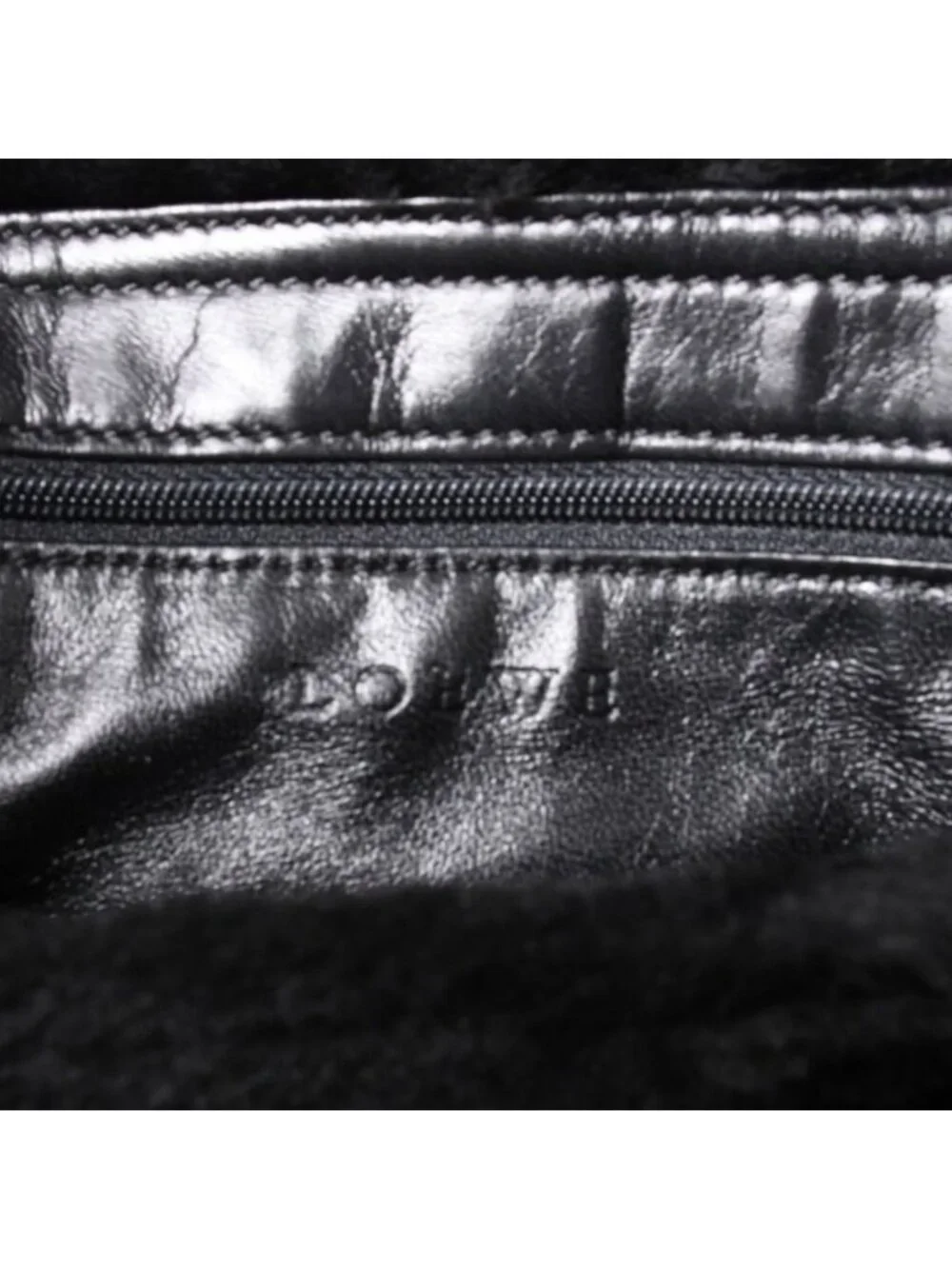 Loewe Handbag Anagram Black Shearling Leather Silver